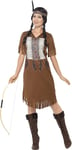 Smiffys Native American Inspired Warrior Princess Costume, Brown, M - UK Size 12