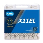 KMC X11 EL 118 Link Full Silver Slotted Bike Chain Power Link Shimano Sram Camp