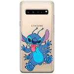 ERT GROUP Coque de téléphone Portable pour Samsung S10 5G Original et sous Licence Officielle Disney Motif Stitch 019 Parfaitement adapté à la Forme du téléphone Portable, partiel imprimé