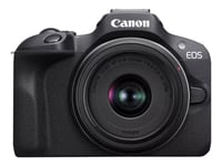 Canon EOS R100 + RF-S 18-45mm F4.5-6.3 IS STM Kit MILC 24,1 MP CMOS 6000 x 4000 pikseliä Musta