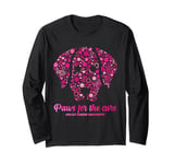 paws for the cure breast cancer awareness Long Sleeve T-Shirt