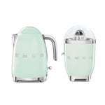 PACK SMEG Bouilloire 1.7L 7 Tasses Arrêt Automatique + Presse-agrumes 70W Vert d