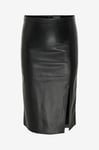 Only Carmakoma - Kjol carNewoline Faux Leather Skirt Otw - Svart