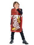 Rubie's Official Willy Wonka and The Chocolate Factory Wonka Bar Unisex Child Costume, Size Medium Age 5-8 Years, Brown