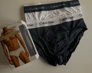 CALVIN KLEIN 2PACK HIP BRIEFS COTTON STRETCH  LARGE RRP £36