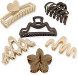 Extra Large Hair Claw Clips for Thick Hair, 6PCS Non Slip Hair Clamps Strong Ho