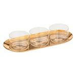 Set Apero 3 Verrines Plateau Dore