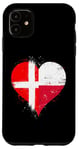 iPhone 11 Half Polish Half Danish A Cool Heart Flag for Poland Denmark Case