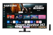 Samsung LS43DM702UUXXU 43" 4K Ultra HD HDR10 Smart Monitor with Speakers - 3840x2160, USB-C, HDMI, WiFi, Bluetooth, Smart Hub for TV streaming, Catch Up Apps and Gaming Hub