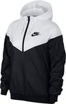 Nike W NSW WR JKT, Veste W NSW WR JKT Femme, Noir (Black/White-010), FR : L (Taille Fabricant : L)