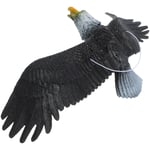 Confronbird-Figurine D'aigle En Plastique Dissuasif Pour Jardin,Ornement D'extérieur,Oiseau Volant Vif,Leurre De Faucon,Épouvantail 37x15,5x7cm - Type Black