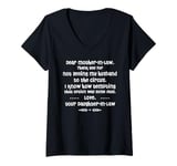 Womens Dear Mother-In-Law Thank You For Not Selling My Husband V-Neck T-Shirt