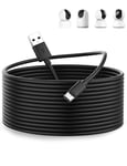 Micro USB Cable 10M, ACOCOBUY for Mi 360° Home Security Black 