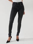 Levi's 721 High Rise Skinny Jean - Shining Brighter - Black, Black, Size 26, Inside Leg 30, Women