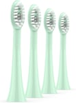 Sonic Electric Toothbrush Heads Pack of 4 - Deep Clean, Plaque Removal, Mint Gre