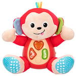 winfun- Santa 46507 Peluche Interactive Singe Chante et apprend, Multicolore, Petit