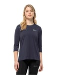 Jack Wolfskin Women's Crosstrail 3/4 T W T-Shirt, Graphite, M