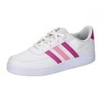 adidas Mixte Breaknet Lifestyle Court Lace Shoes Chaussure de Tennis, Cloud White/Lucid Fuchsia/Beam Pink, 40 EU