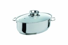 BRATmaxx 02780 Cocotte Arômes Acier Inoxydable/Céramique Argent