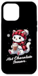 iPhone 13 Pro Max Funny White Cat Hot Choco Scarf Merry Christmas Mom Dad Kids Case