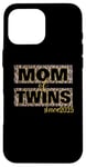 Coque pour iPhone 16 Pro Max Idée cadeau maman jumeaux 2025 naissance maman jumelle