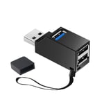 USB-hubb, 3-portars hubb (2 USB 2.0 + USB 3.0), adapter med hög hastighet för PC, bärbar dator, stationär dator, XPS, Macbook, Surface Pro, USB-minnen, mobil hårddisk