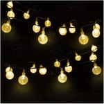 6.5 meters 30 lights 8 functions 1.7 bubble ball warm white light outdoor festival decorative lights, for indoor and out