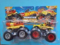 Ocar Mayer VS All Fried up 🔥 Hot wheels Monster Trucks truck jaune saucisse