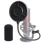 Bonnette Anti Pop en Mousse avec Filtre Anti Pop à 6 Couches Améliorant la Qualité Sonore pour HyperX QuadCast Microphone par YOUSHARES, HyperX QuadCast Micro Anti Vent Bonnette (2 Packs)