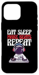 Coque pour iPhone 16 Pro Max Producteur de musique Beatmaker Eat Sleep Make Beats Repeat