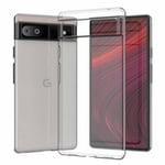 Google Pixel 6a - Ultratynd shockproof gummi cover - Transparent