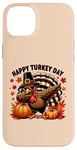 Coque pour iPhone 14 Plus Action de grâces drôle de dinde, pèlerin dabbing Happy Turkey Day