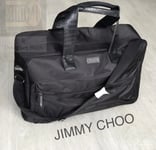 🆕💙💜💙JIMMY CHOO DESIGNER MENS BLACK DUFFLE Weekend GYM BAG New Sealed 💙💜