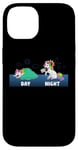 Coque pour iPhone 14 Sleep All Day Play Games All Night Unicorn Gamer