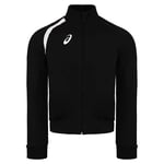 Asics Kids Unisex Black/White Track Jacket - Size 12Y