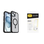 Otterbox Defender XT Clear Apple iPhone 15 Plus/iPhone 14 Plus Dark Side - Clear/Black with Premium Tempered Glass Protector