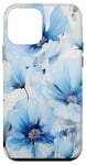 iPhone 12 mini White Blue Hydrangea Flowers Cute Case