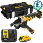 Dewalt DCG405 18V XR BL Angle Grinder + 1 x 2Ah Battery, Charger & DS150 Case