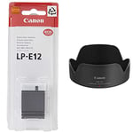 Canon LP-E12 Battery Pack for EOS M and 100D & EW-53 – Lens Hood