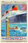 PAQUEBOT LE NORMANDIE Rmgn-POSTER HQ 40x60cm d'une AFFICHE VINTAGE