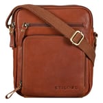 STILORD 'Darius' Sacoche Messenger Homme Cuir Petit Sac à Bandoulière Vintage pour Tablet 10,1' Sac Homme à l'Épaule Besace en Cuir Véritable, Couleur:texas - marron