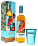 Takamaka Dark Spiced Rum Gift Pack with Beach Cup| 38 Percent | 70 cl | Spiced Rum From The Seychelles | Vibrant Tropical Fruit and Local Spices | Ideal for Gifting