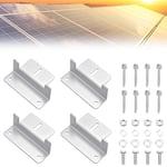 DTYGUIXE 4PCS Support Panneau Solaire Support Montage Panneau Solaire en Z Support Fixation Panneau Solaire Support de Panneau Z Panneaux Solaires en Z avec Écrous et Boulons pour Bateaux, Varavanes