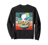 Octopus Ramen Japanese food pagoda playful cute Sea bowl Sweatshirt