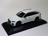 Audi RS 6 avant 2019 Blanc métallisé au 1/43 de MINICHAMPS 410018012