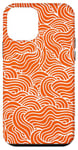 Coque pour iPhone 12 mini Motif simple orange dessiné à la main sans couture