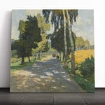 Big Box Art Canvas Print Wall Art Carl Moll Country Lane | Mounted and Stretched Box Frame Picture | Home Decor for Kitchen, Living, Dining Room, Bedroom, Hallway, Multi-Colour, 20x20 Inch