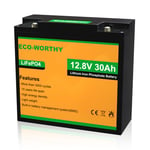 ECO-WORTHY Batterie Lithium Lifepo4 8AH 30AH 50AH 100AH 150AH 280AH 12V