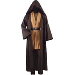 Adult Tunic Costume For Jedi Outfit Skywalker Halloween Cosplay Costume Hooded Robe Cloak Full Set Uniform Three Versions -a Brown Medium