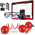 Swanew - Panier de basket d'intérieur pour enfants avec tableau de bord électronique et son, électronique Panneau de basket, Intérieur Transparent